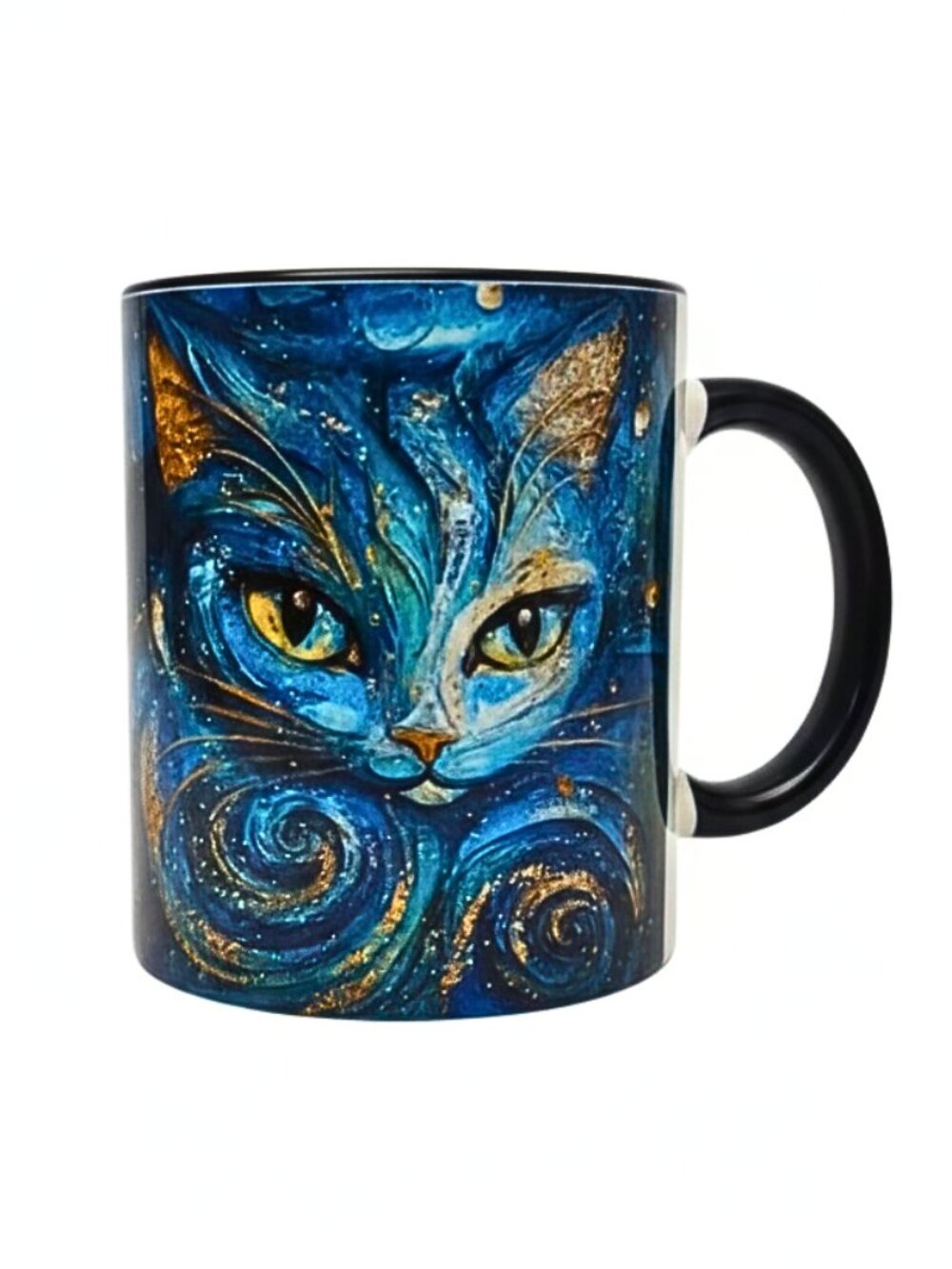 Starry Night Cosmic Cat Mug – Artistic Feline Gift Coffee Cup NIB - Picture 9 of 11